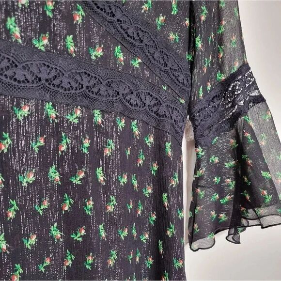 ⭐Rare⭐Anna sui floral chiffon maxi dress 2 - Picture 11 of 16